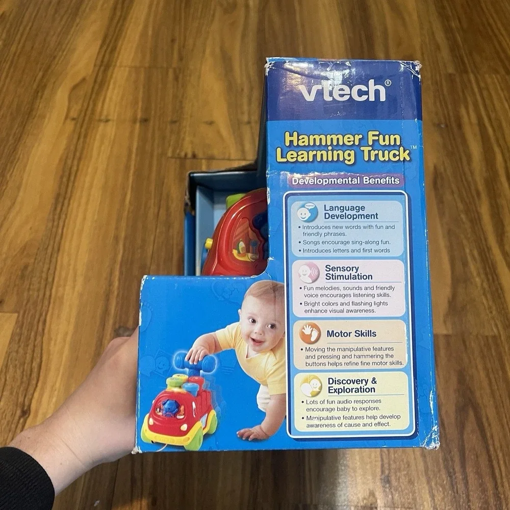 Rare VTech Hammer Fun Learning Truck Toy Kids‎ Toddler Learning Toy Music Lights
